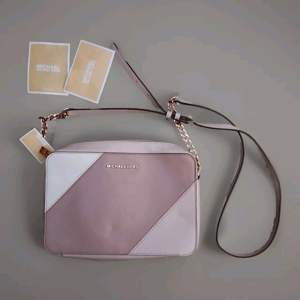 Michael Kors Large East West‎ Tri-Color Pink Crossbody Frawn - F6
